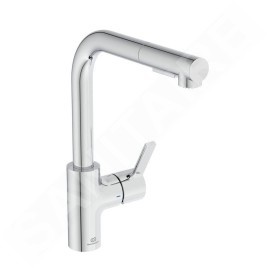Ideal Standard Gusto - Mitigeur d'évier avec douchette extractible, chrome BD420AA