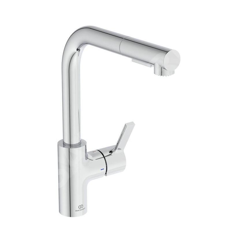 Ideal Standard Gusto - Mitigeur d'évier avec douchette extractible, chrome BD420AA