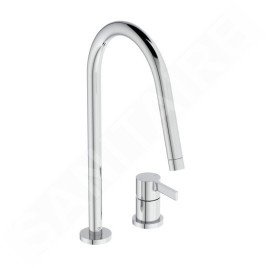 Ideal Standard Gusto - Mitigeur d'évier, installation à 2 trous, chrome BD422AA
