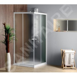 Aqualine Cabines de douche - Cabine de douche carrée, 700x700 mm, verre dépoli Brick BTQ700