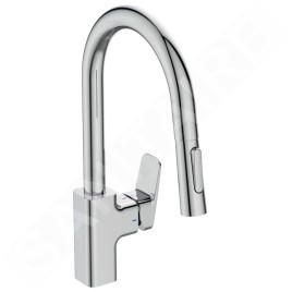 Ideal Standard CeraPlan - Mitigeur d'évier avec douchette extractible, BlueStart, chrome BD338AA