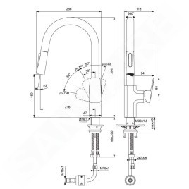 Ideal Standard CeraPlan - Mitigeur d'évier avec douchette extractible, BlueStart, chrome BD338AA