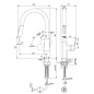 Ideal Standard CeraPlan - Mitigeur d'évier avec douchette extractible, BlueStart, chrome BD338AA