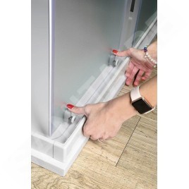 Aqualine Cabines de douche - Cabine de douche carrée, 700x700 mm, verre dépoli Brick BTQ700