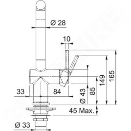 Franke Active New - Mitigeur d'évier FN 6564.031, montage sous fenêtre, chrome 115.0653.390
