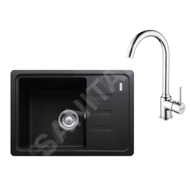 Franke Colonnes - Set de cuisine G265O, évier en fragranit BSG 611-62 + robinet FP 9000.031, onyx/chrome 114.0700.745 Franke Colonnes - Set de cuisine G265O, évier en fragranit BSG 611-62 + robinet FP 9000.031, onyx/chrome 114.0700.745