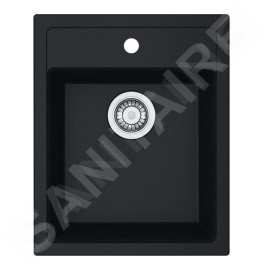Franke Colonnes - Set de cuisine T121Č,évier en tectonite SID 610-40 + robinet FN 6018.901, noir / noir mat 143.0687.336