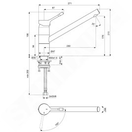 Ideal Standard Ceralook - Robinetterie d’évier, BlueStart, chrome BC295AA