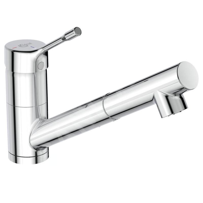 Ideal Standard Ceralook - Robinetterie d’évier avec douchette extractible, BlueStart, chrome BC294AA