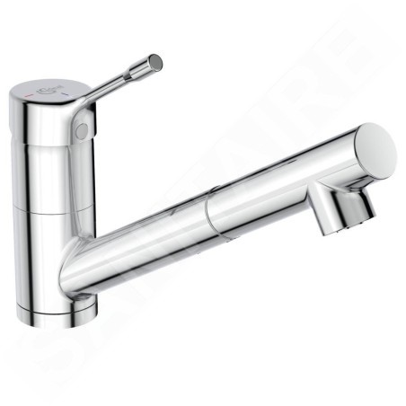Ideal Standard Ceralook - Robinetterie d’évier avec douchette extractible, BlueStart, chrome BC294AA
