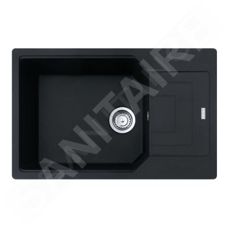 Franke Urban - Évier en fragranit UBG 611-78 BB, 780x500 mm, noir mat 114.0700.104