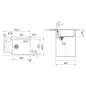 Franke Urban - Évier en fragranit UBG 611-78 BB, 780x500 mm, noir mat 114.0700.104 Franke Urban - Évier en fragranit UBG 611-78 BB, 780x500 mm, noir mat 114.0700.104