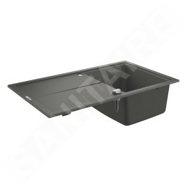 Grohe Éviers - Évier composite K400 avec garniture de vidage automatique, 860x500 mm, noir granite 31640AT0