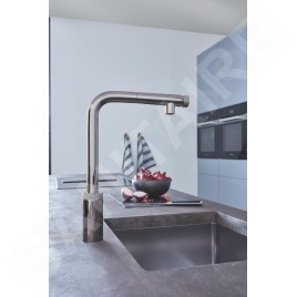 Grohe Minta SmartControl - Mitigeur d'évier avec douchette extractible, SmartControl,  Hard Graphite 31613A00