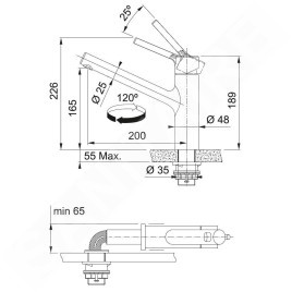 Franke Taros Neo - Mitigeur d'évier FC 6381.501, inox 115.0596.381