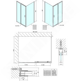 Polysan Easy Line - Porte de douche 1000 mm, aluminium poli/verre clair EL1015