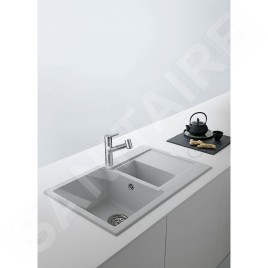 Franke Taros Neo - Mitigeur d'évier FC 6386.501 avec douchette extractible, inox 115.0596.386