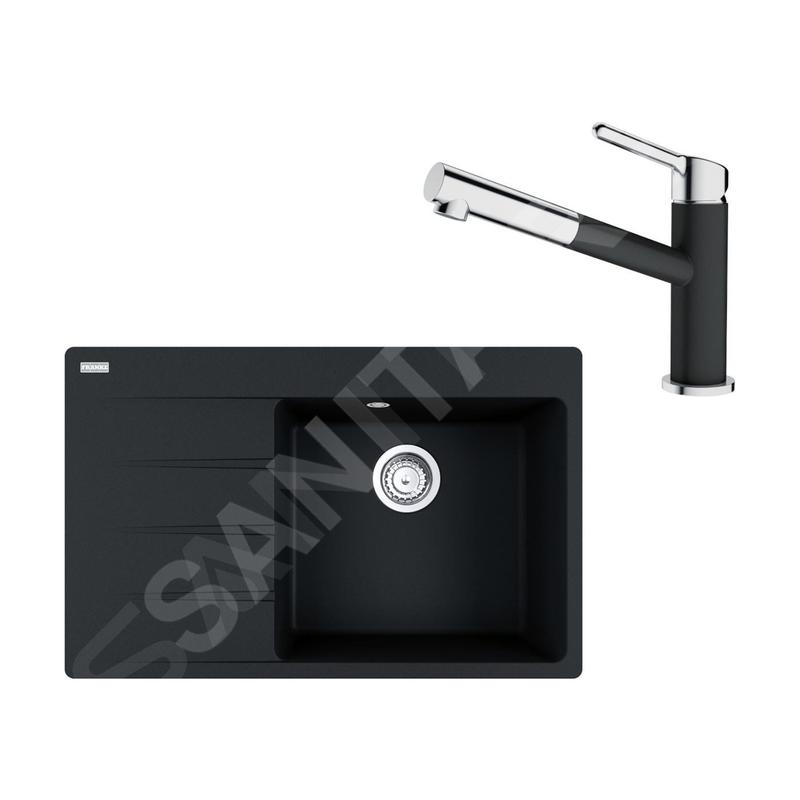 Franke Colonnes - Set G227, évier en fragranit CNG 611-78 TL / 7 et mitigeur FC 3055.071, onyx / chrome 114.0650.830 Franke Colonnes - Set G227, évier en fragranit CNG 611-78 TL / 7 et mitigeur FC 3055.071, onyx / chrome 114.0650.830