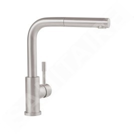Villeroy & Boch Steel Shower - Mitigeur d'évier avec bec extractible, inox 969701LC