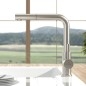 Villeroy & Boch Steel Shower - Mitigeur d'évier avec bec extractible, inox 969701LC