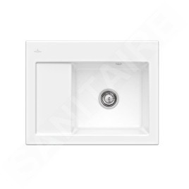 Villeroy & Boch Subway 45 - Évier en céramique 65x51 cm, CeramicPlus, Snow White 331301KG