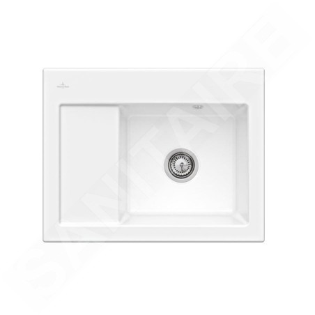 Villeroy & Boch Subway 45 - Évier en céramique 65x51 cm, CeramicPlus, Snow White 331301KG