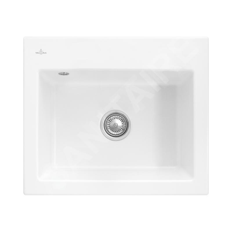 Villeroy & Boch Subway 60 - Évier en céramique 60x51 cm, CeramicPlus, blanc alpin 330901R1