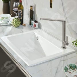 Villeroy & Boch Subway 60 - Évier en céramique 60x51 cm, CeramicPlus, Stone White 330901RW
