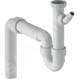 Geberit Accessoires - Siphon en tube pour éviers, avec raccord de tuyau, sortie verticale, d 40 mm 152.556.11.1