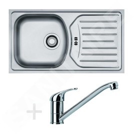 Franke Colonnes - Set de cuisine N34, évier en inox ETN 614 N ETHOS + robinet FB 250.031, chrome 101.0684.388