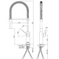 Paffoni Light - Mitigeur d’évier avec bec flexible, chrome/ noir mat LIG179CRNO
