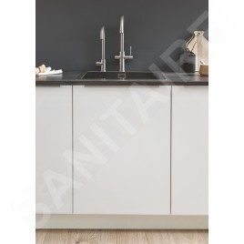 Grohe Blue Home - Mitigeur d’évier Mono Connected, avec unité réfrigérante et filtration, supersteel 31498DC1