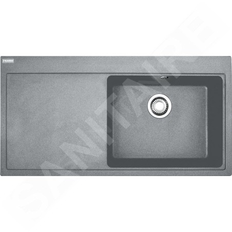 Franke Mythos - Évier en granit MTG 611/7, 1000x515 mm, pierre gris 114.0150.014