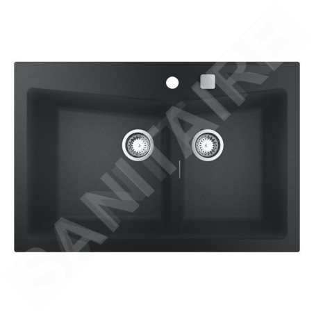 Grohe Éviers - Évier composite K700 avec vidage, 838x559 mm, noir granite 31657AP0