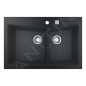 Grohe Éviers - Évier composite K700 avec vidage, 838x559 mm, noir granite 31657AP0
