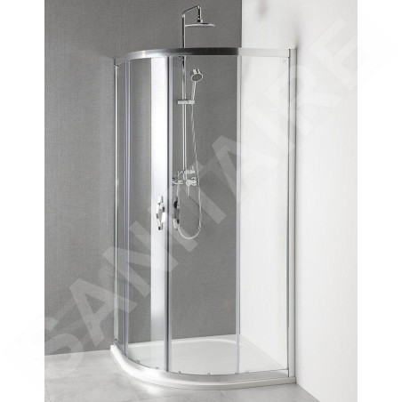 Sapho Douches - Cabine de douche 900x900x1900 mm avec receveur, verre clair AG4290