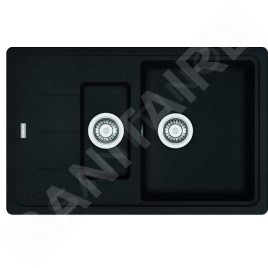 Franke Basis - Évier en fragranit BFG 651-78, 780x500 mm, noir mat 114.0661.514
