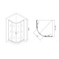 Sapho Douches - Cabine de douche 900x900x1900 mm avec receveur, verre clair AG4290 Sapho Douches - Cabine de douche 900x900x1900 mm avec receveur, verre clair AG4290