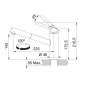 Franke Orbit - Mitigeur d'évier FC 3149.031 avec bec extractible, chrome 115.0623.149