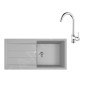 Franke Colonnes - Ensemble de cuisine T108, évier en tectonite S2D 611-100 et mitigeur FP 9000.31, gris / chrome 143.0675.738 Franke Colonnes - Ensemble de cuisine T108, évier en tectonite S2D 611-100 et mitigeur FP 9000.31, gris / chrome 143.0675.738