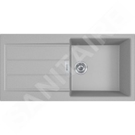 Franke Colonnes - Ensemble de cuisine T108, évier en tectonite S2D 611-100 et mitigeur FP 9000.31, gris / chrome 143.0675.738