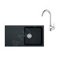 Franke Colonnes - Ensemble T98, évier en tectonite OID 611 et mitigeur FP 9000.031, noir / chrome 143.0675.701 Franke Colonnes - Ensemble T98, évier en tectonite OID 611 et mitigeur FP 9000.031, noir / chrome 143.0675.701