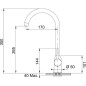 Franke Colonnes - Ensemble T98, évier en tectonite OID 611 et mitigeur FP 9000.031, noir / chrome 143.0675.701 Franke Colonnes - Ensemble T98, évier en tectonite OID 611 et mitigeur FP 9000.031, noir / chrome 143.0675.701