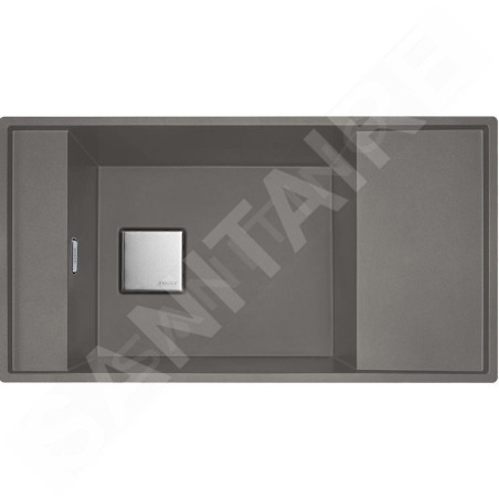 Franke Fresno - Évier en fragranit FSG 211/111, 860x458 mm, pierre gris 135.0652.560
