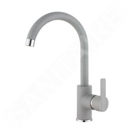 Alveus Sets - Ensemble d'évier en granit Cortina 140 et robinetterie Tonia, concrete SETA734