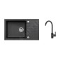 Alveus Sets - Ensemble d'évier Intermezzo 130 et la robinetterie Tonia, carbone SETA027 Alveus Sets - Ensemble d'évier Intermezzo 130 et la robinetterie Tonia, carbone SETA027