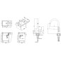 Alveus Sets - Ensemble d'évier Intermezzo 130 et la robinetterie Tonia, carbone SETA027 Alveus Sets - Ensemble d'évier Intermezzo 130 et la robinetterie Tonia, carbone SETA027
