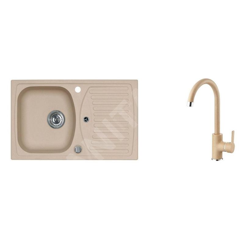 Alveus Sets - Ensemble d'évier Record 30 et la robinetterie Tonia, beige SETA112 Alveus Sets - Ensemble d'évier Record 30 et la robinetterie Tonia, beige SETA112