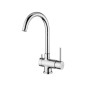 Paffoni Stick - Mitigeur d'évier avec fonction de filtration, chrome SK190CR