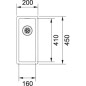 Franke Box - Évier BXX 210 / 110-16, 200x450 mm, inox 127.0371.512